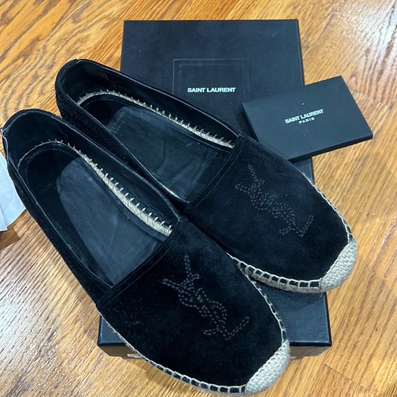 Saint Laurent suede espadrille loafers - Picture 1 of 8